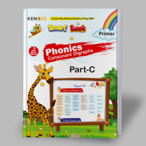 Kenbee Book PREP Phonics Part-C Consonant Digraphs Smart Book cover for preschool and kindergarten phonics learning.