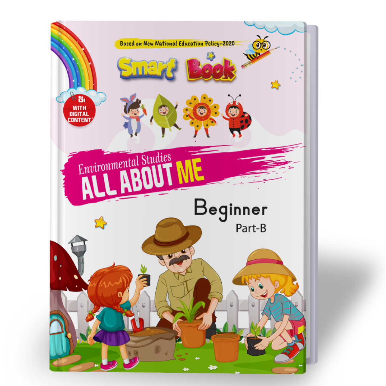 Nursery EVS PG Primer Part-B Environmental Studies beginner book cover with children planting saplings